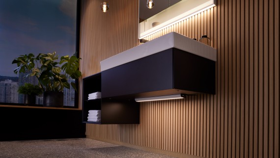 Mirror cabinet with light strip Mirror cabinet with light strip