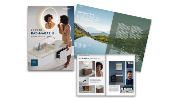 Cover of the Geberit Bathroom Magazine