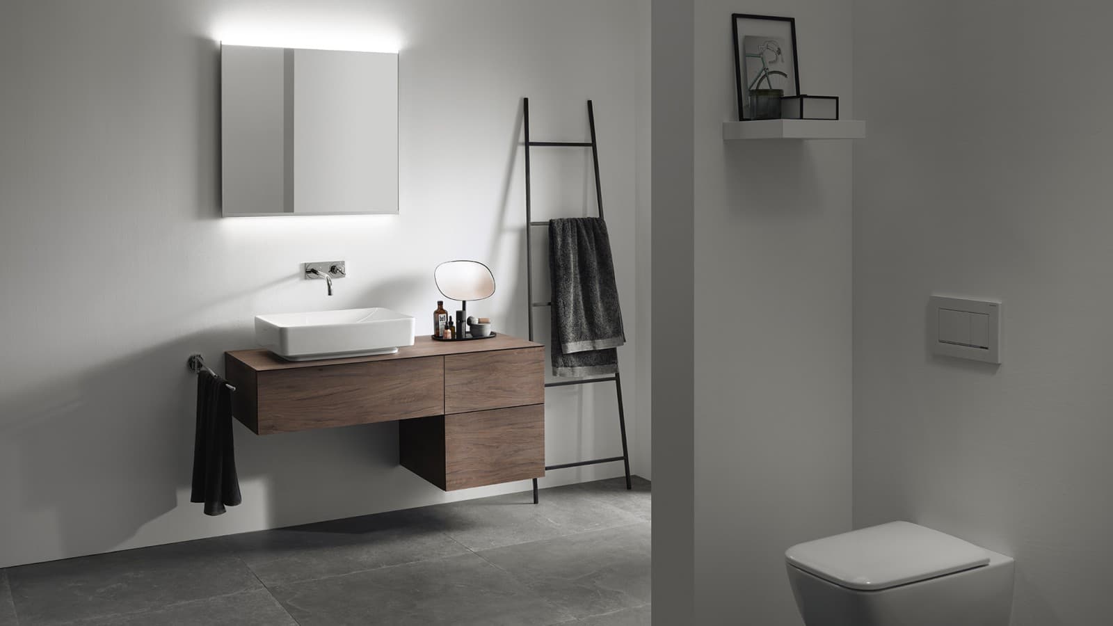A well planned bathroom makes cleaning a breeze A well planned bathroom makes cleaning a breeze