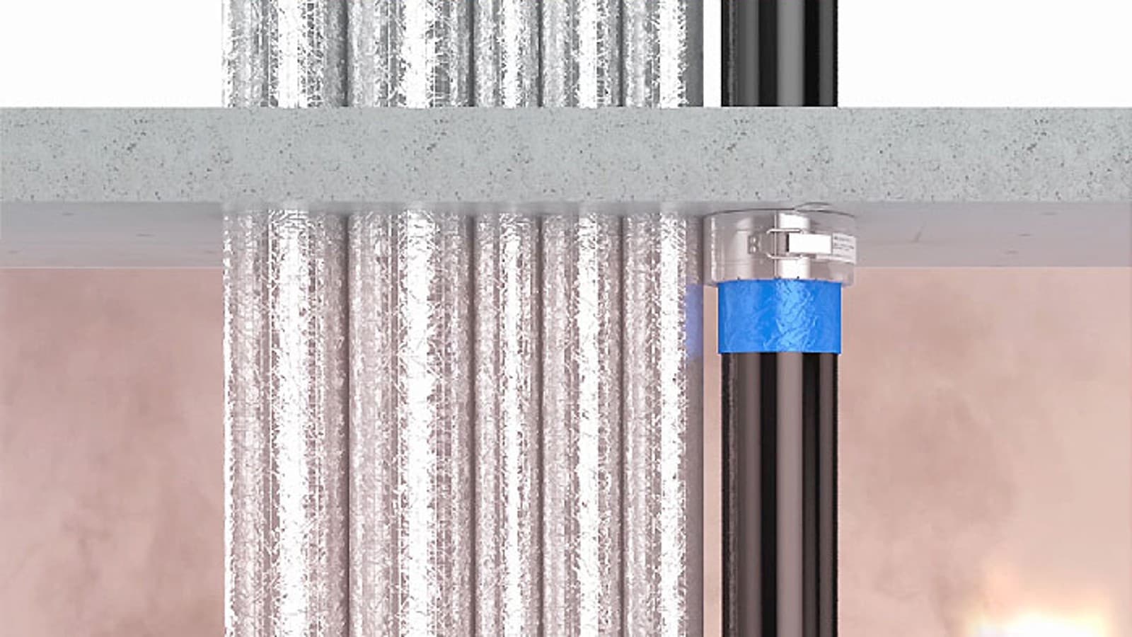 Geberit duct fire-retarding bulkhead for fire protection Geberit duct fire-retarding bulkhead for fire protection