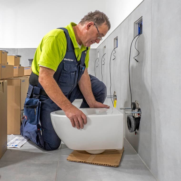 Installation of the Geberit Acanto WC Installation of the Geberit Acanto WC