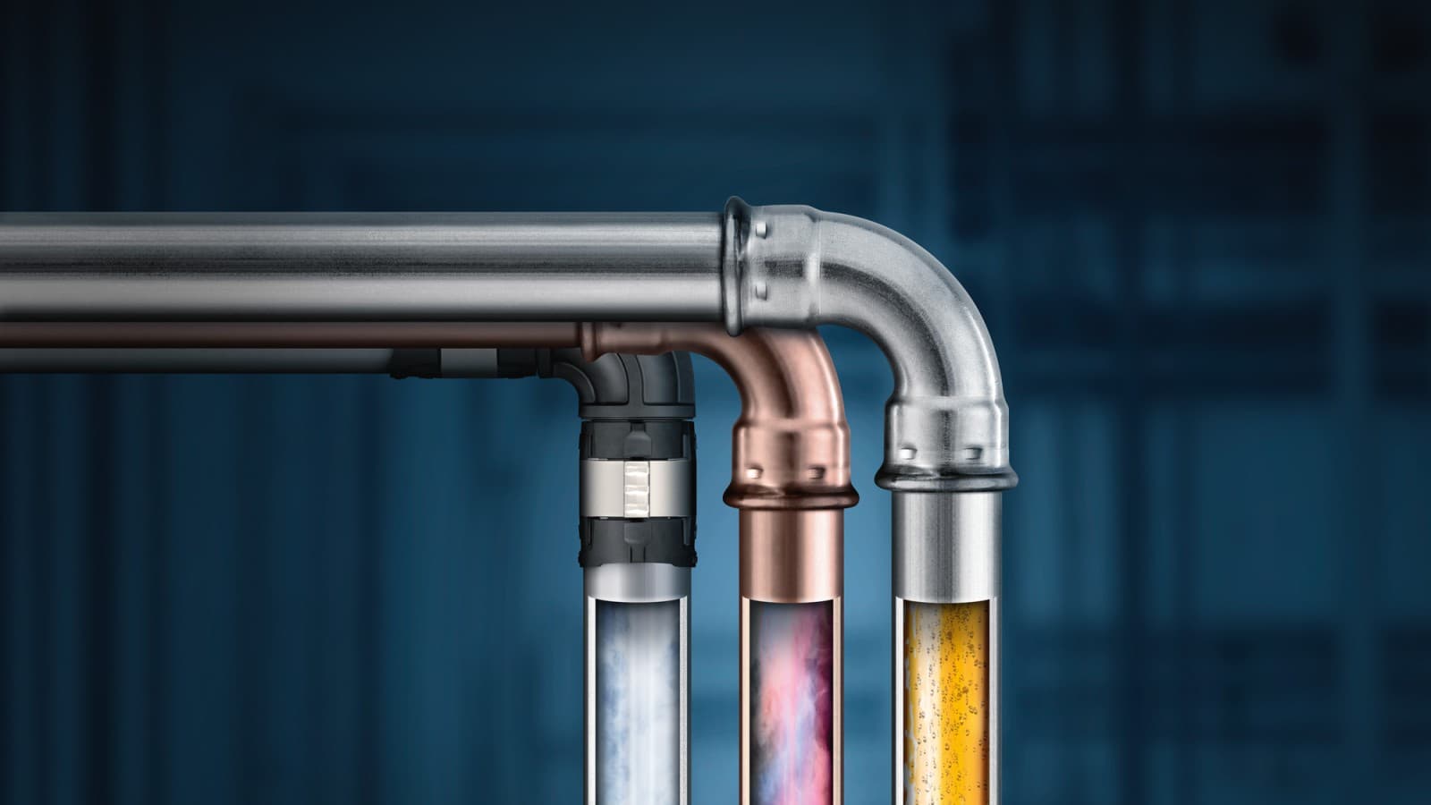 Geberit PipeSelect queries the selected Geberit piping system Geberit PipeSelect queries the selected Geberit piping system