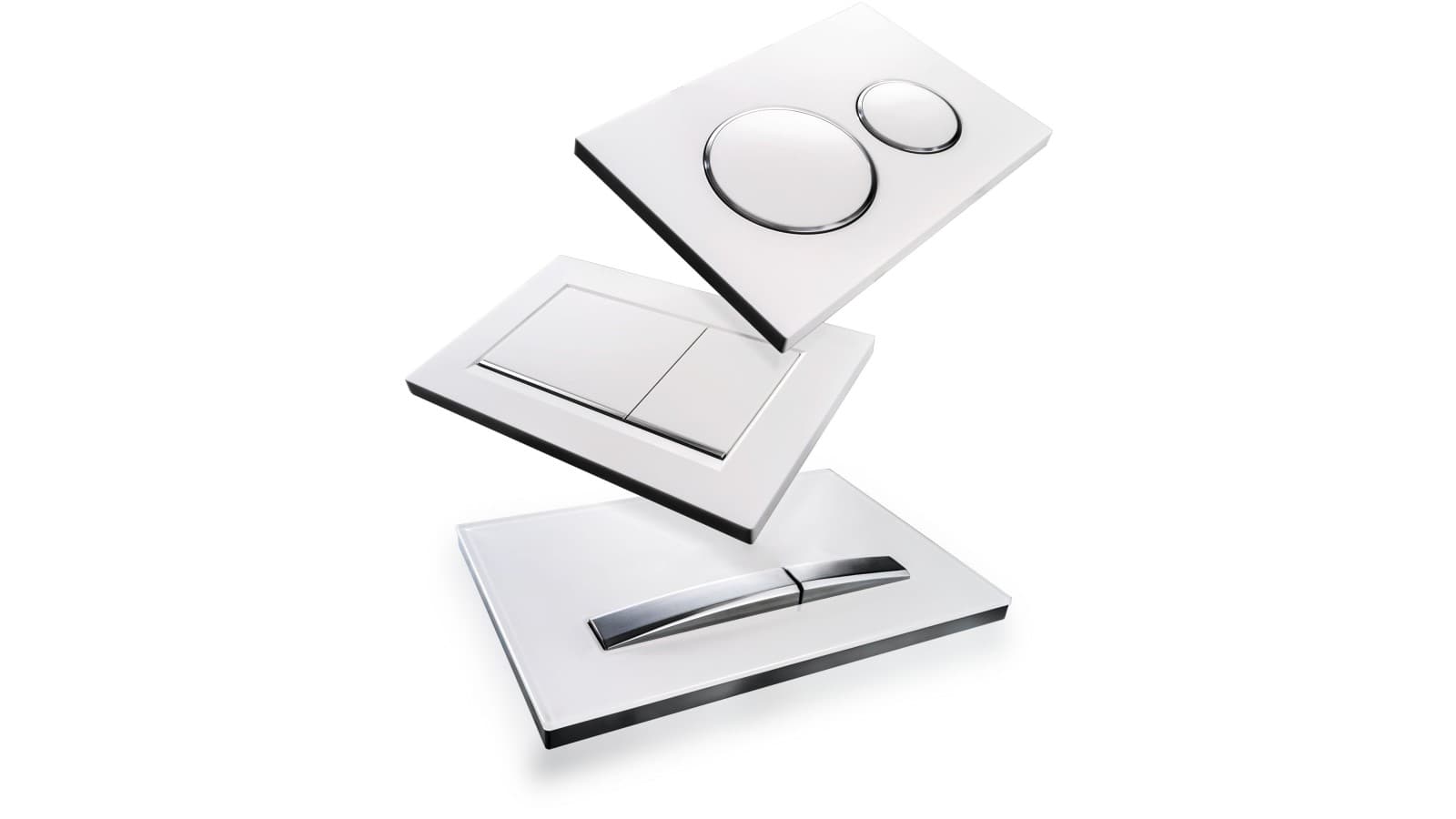Geberit flush plates in white Geberit flush plates in white